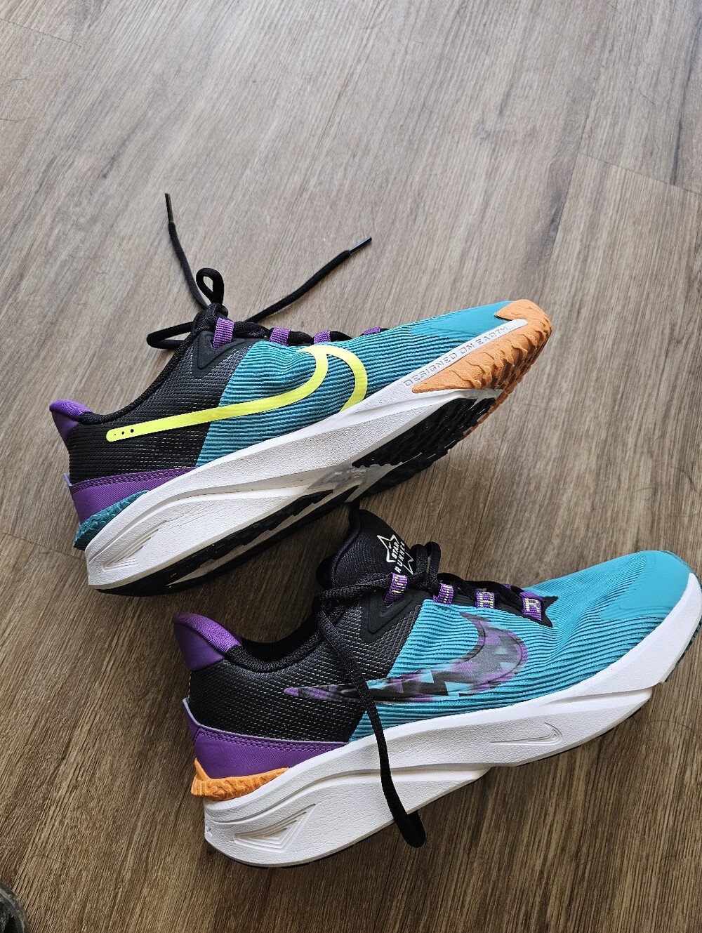 Nike Teal, Purple & Yellow Athletic Sneakers